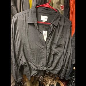 Black button up shirt